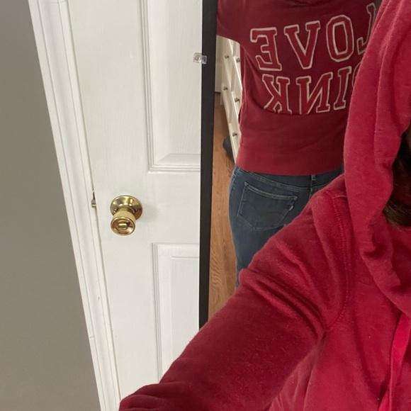Pink red zip up hoodie - Picture 4 of 6